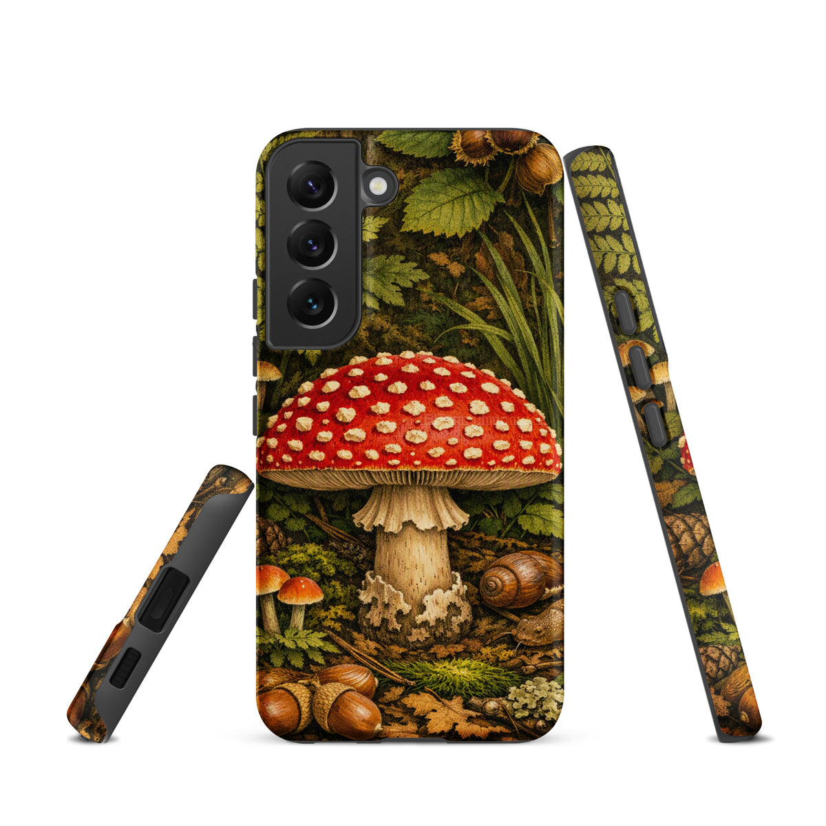 Phone Case featuring Amanita muscaria mushroom design for Samsung Galaxy