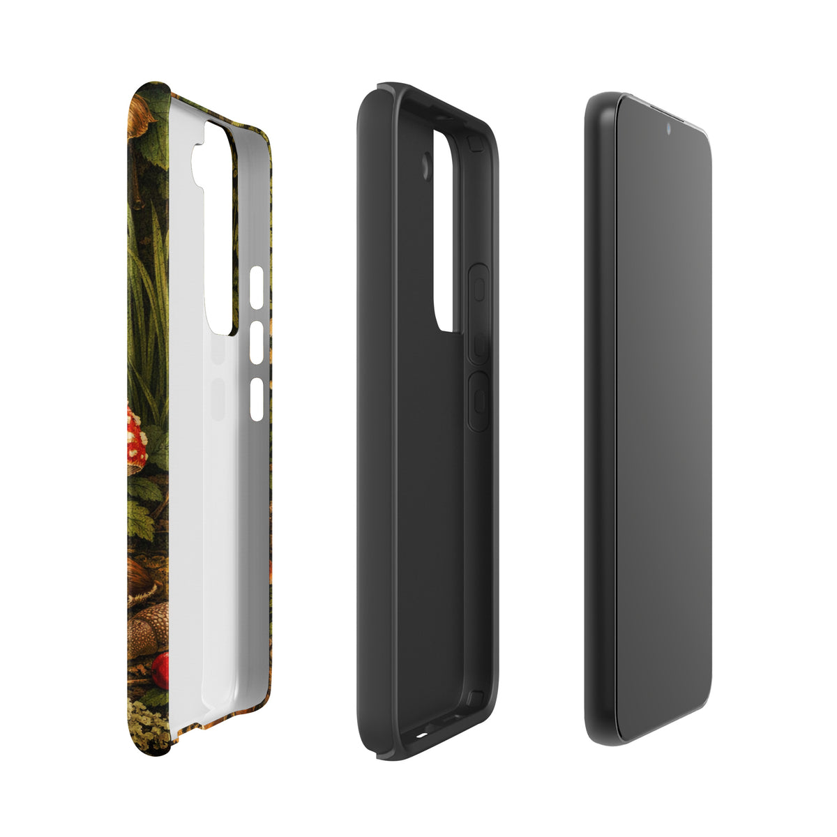 Phone Case for Samsung Galaxy with Amanita muscaria mushroom design, showcasing vivid illustration and detailed anatomical accuracy.