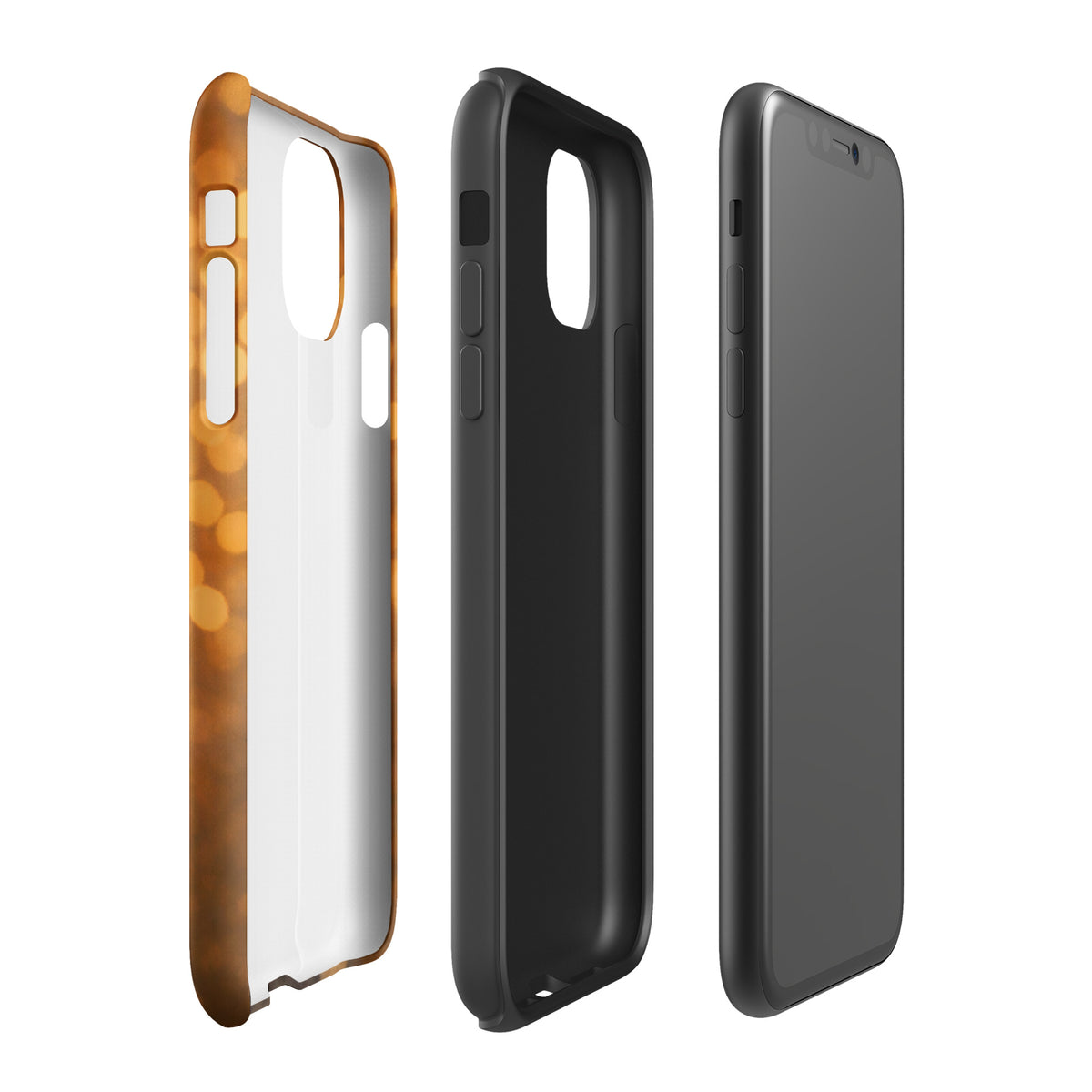Phone Case for iPhone with French Bulldog design and warm glow bokeh