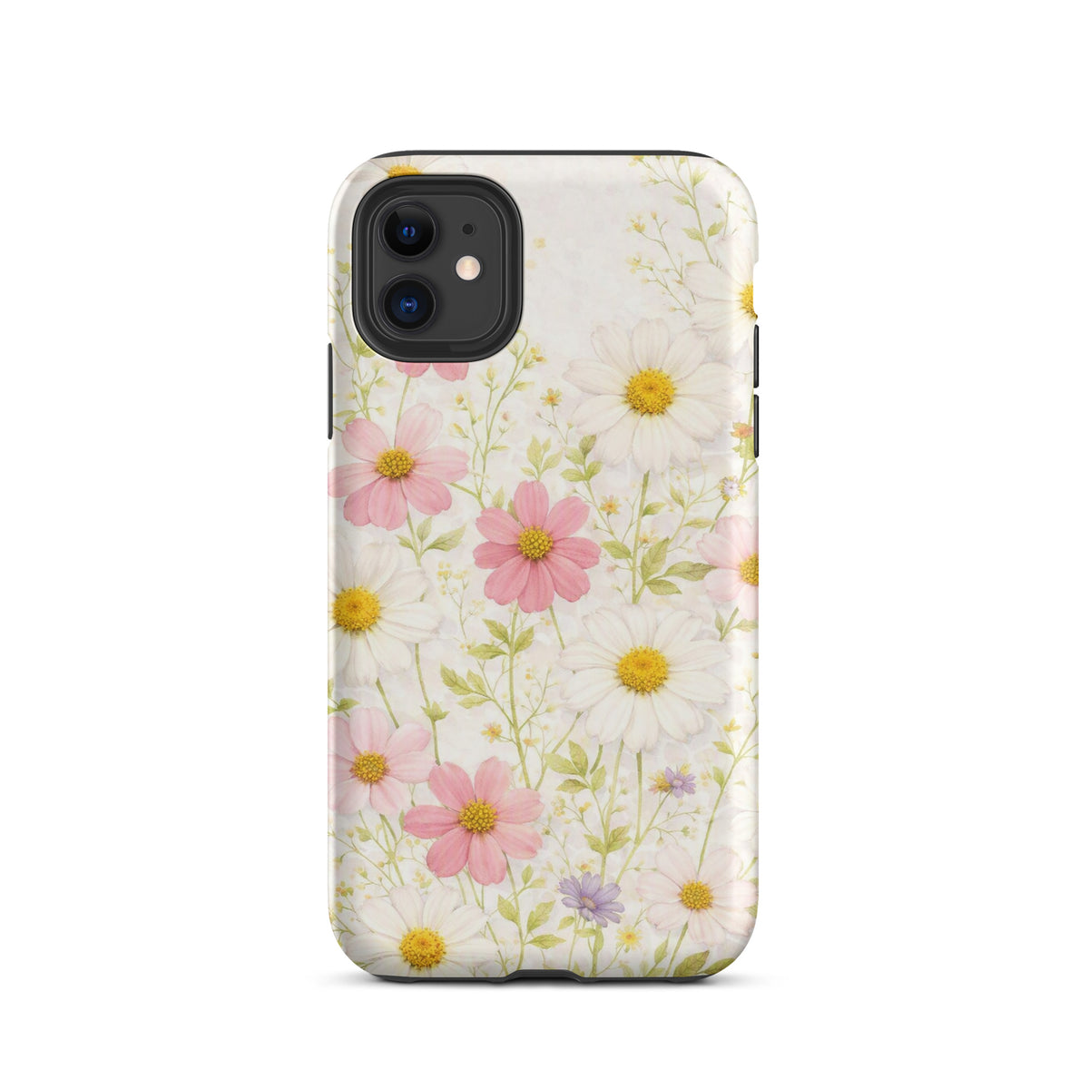 Phone Case for iPhone with Fresh Floral Garden Design