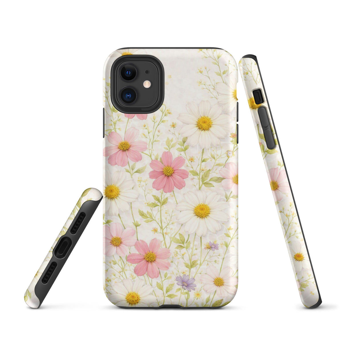 Phone Case for iPhone with Fresh Floral Garden Design