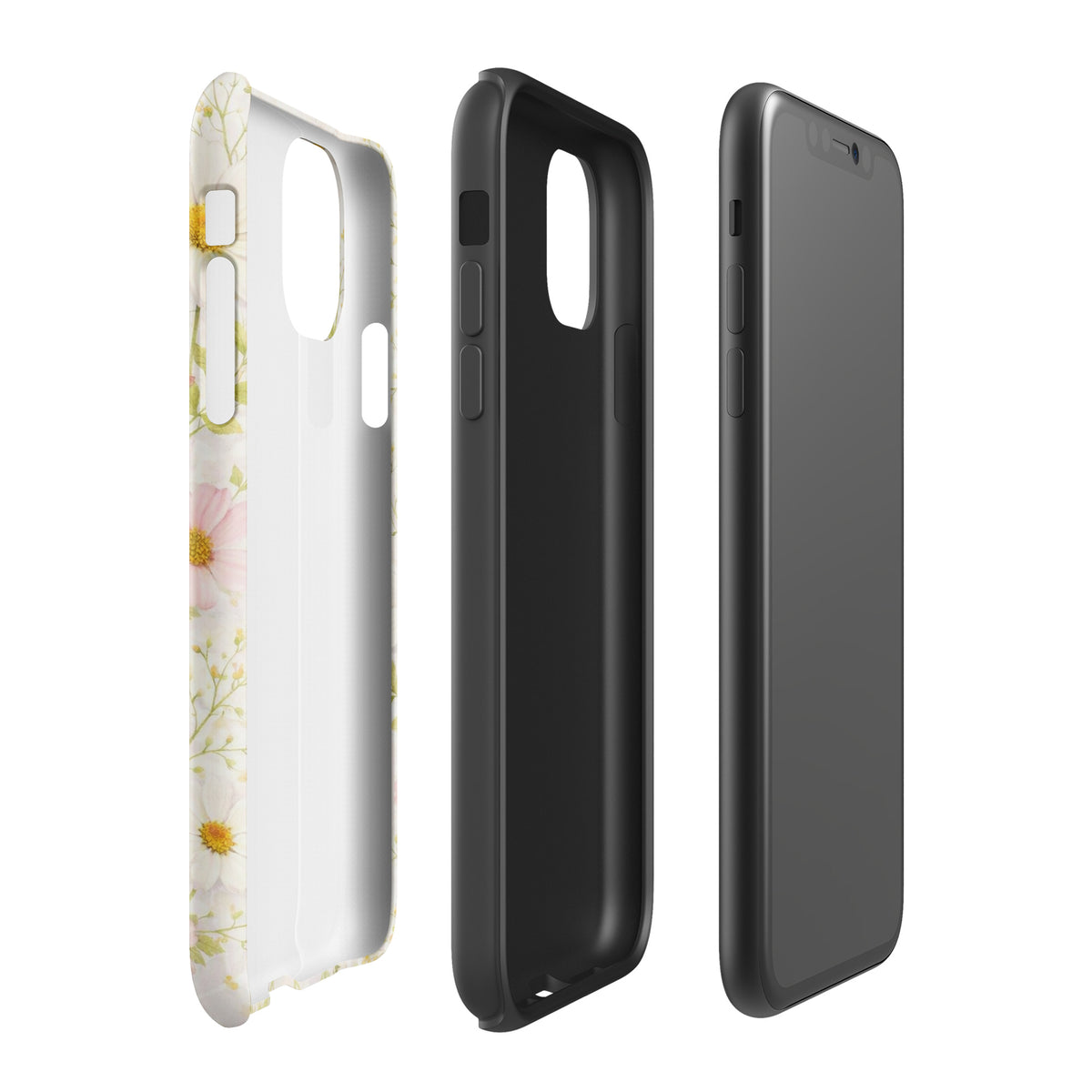 Phone Case for iPhone with Fresh Floral Garden Design