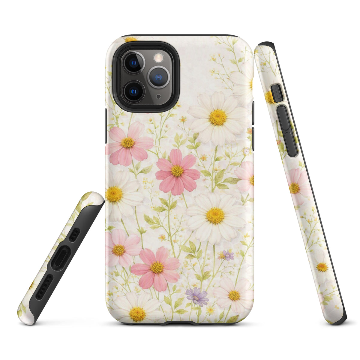 Phone Case for iPhone with Fresh Floral Garden Design