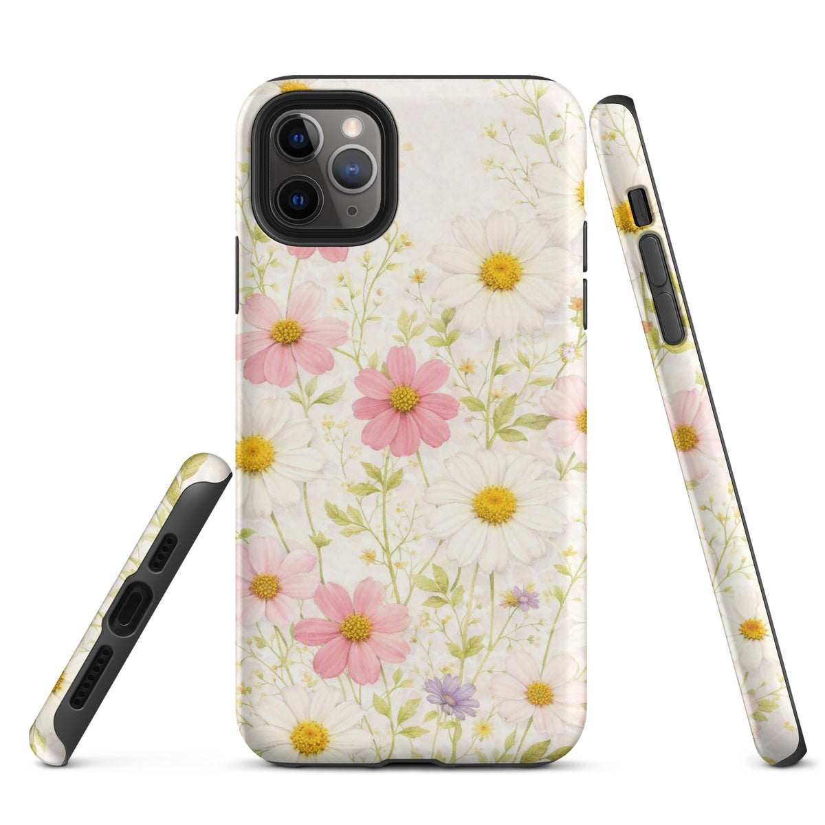 Phone Case for iPhone with Fresh Floral Garden Design