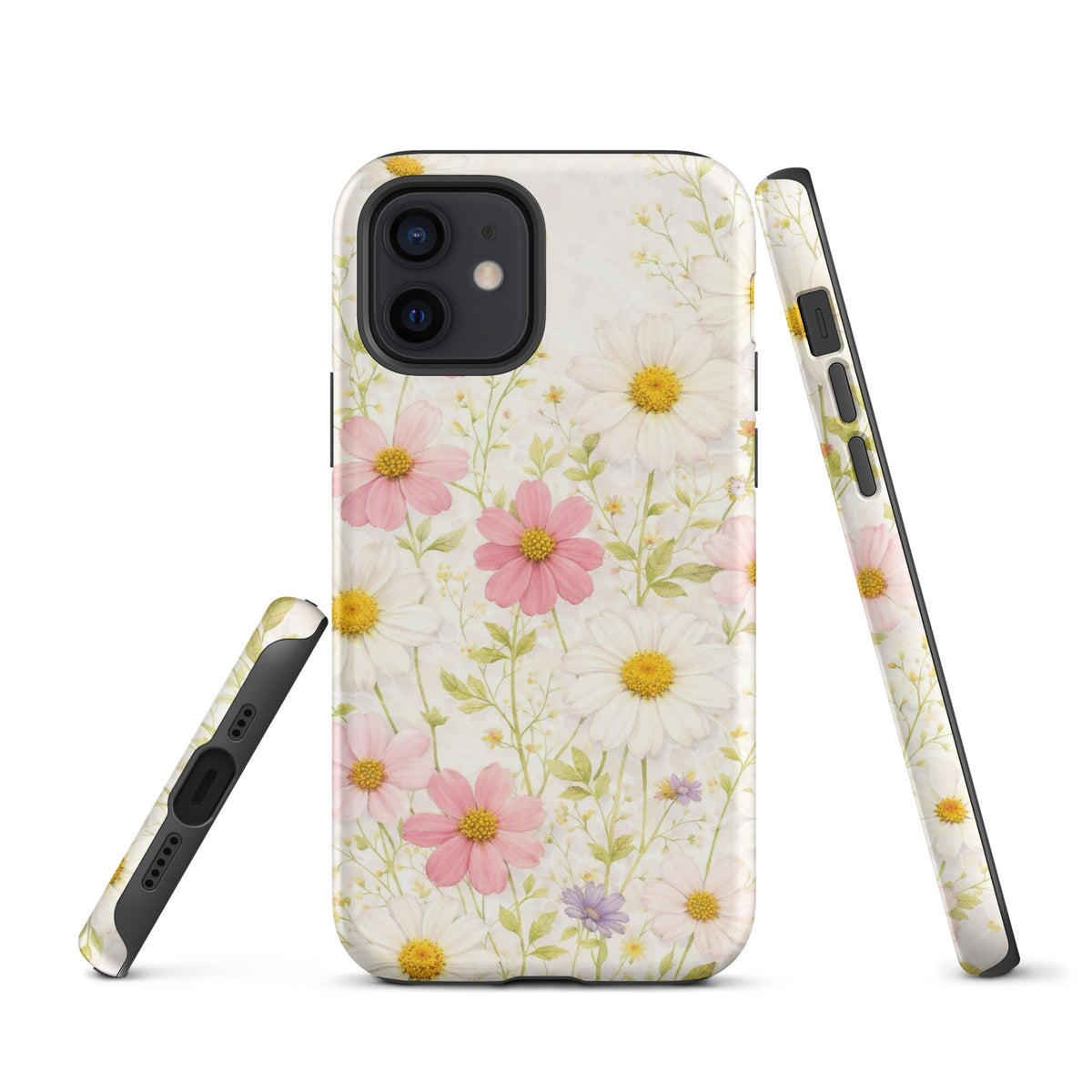 Phone Case for iPhone with Fresh Floral Garden Design