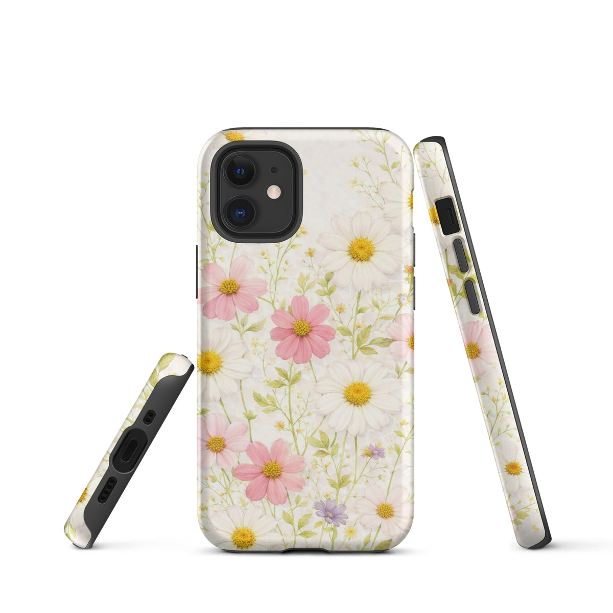 Phone Case for iPhone with Fresh Floral Garden Design
