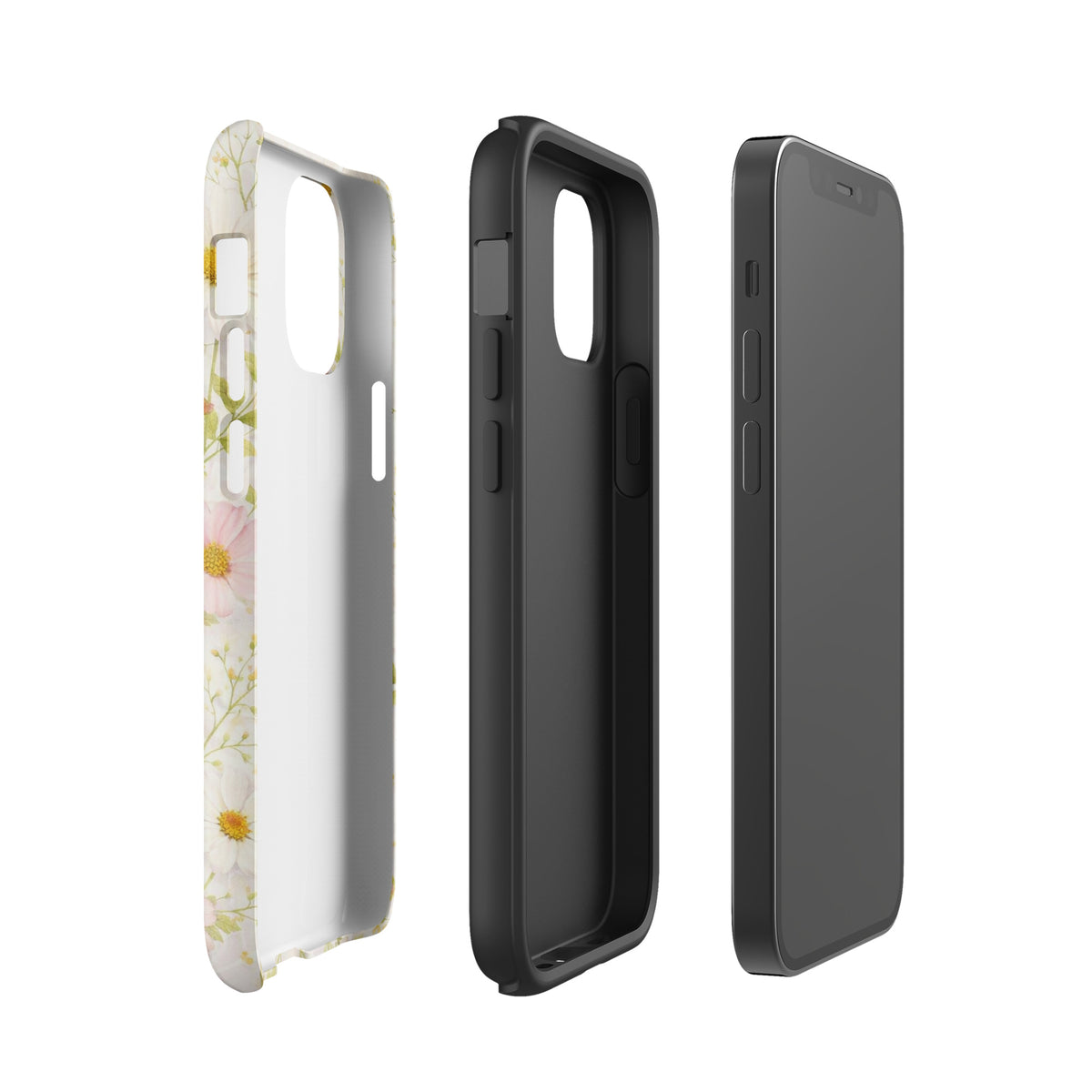 Phone Case for iPhone with Fresh Floral Garden Design