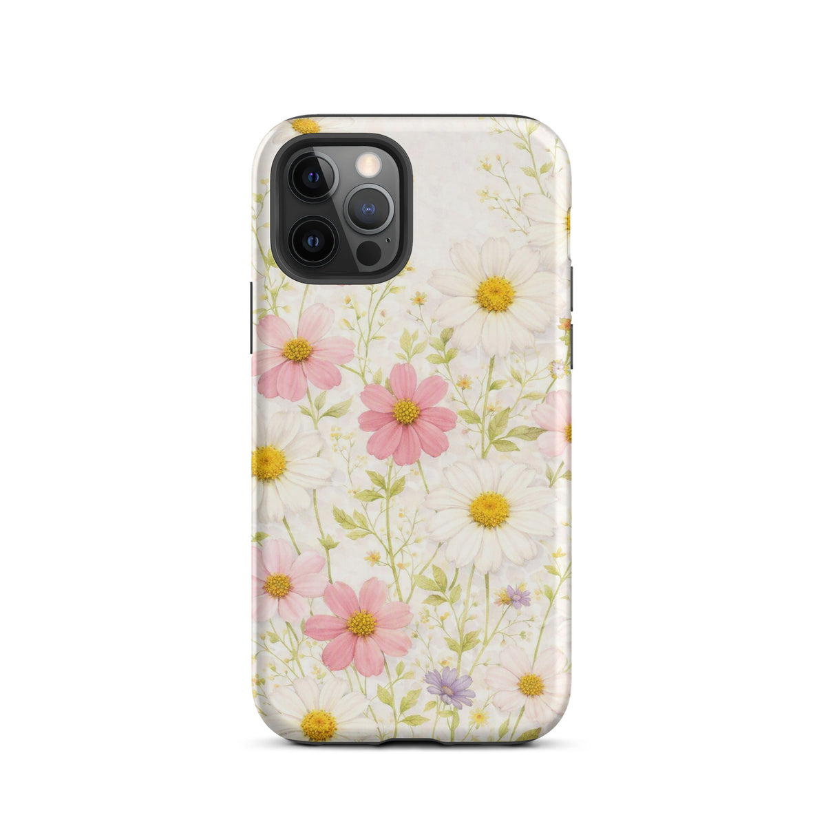 Phone Case for iPhone with Fresh Floral Garden Design