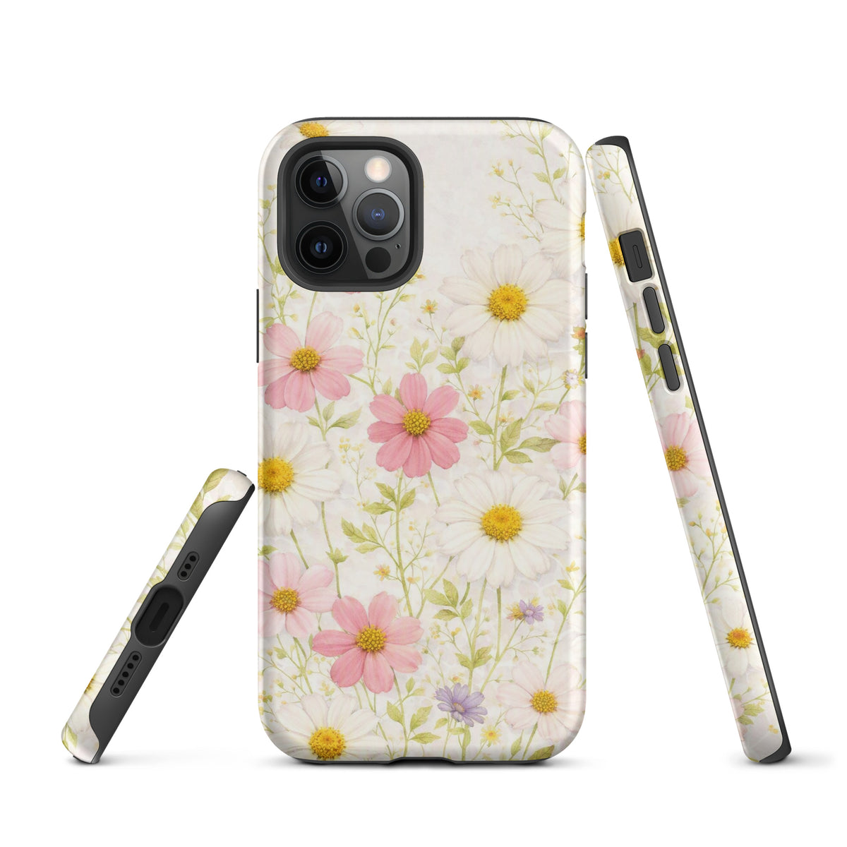 Phone Case for iPhone with Fresh Floral Garden Design