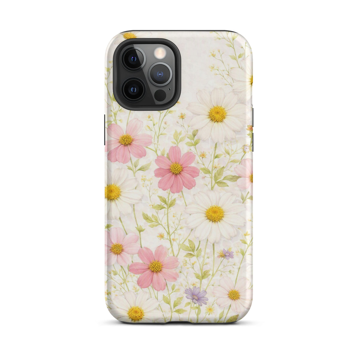 Phone Case for iPhone with Fresh Floral Garden Design