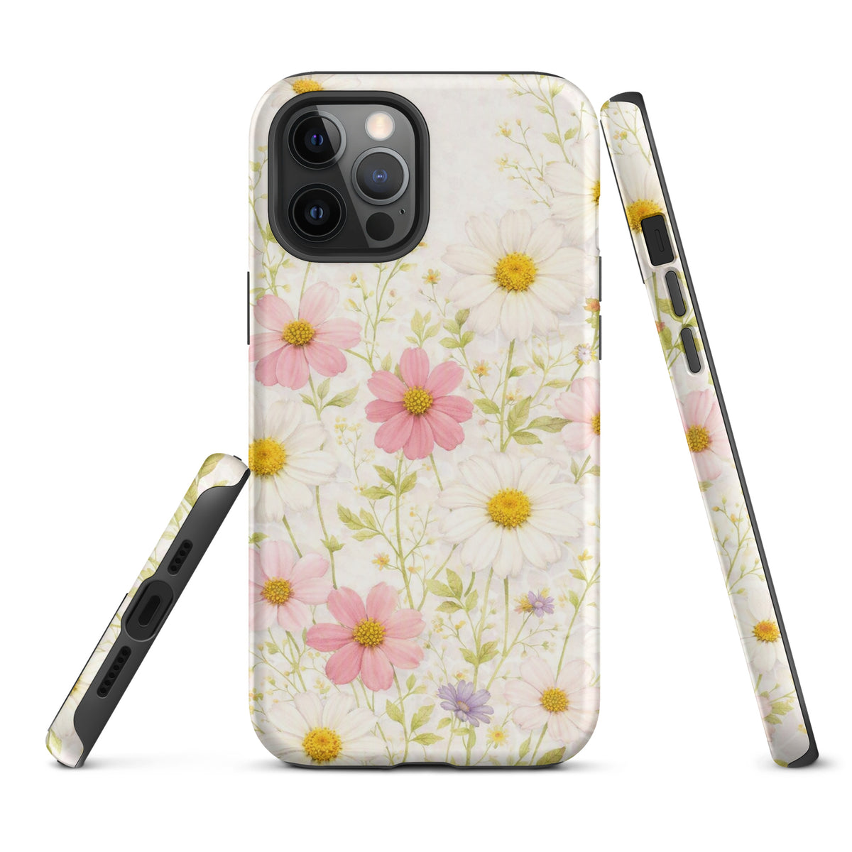 Phone Case for iPhone with Fresh Floral Garden Design