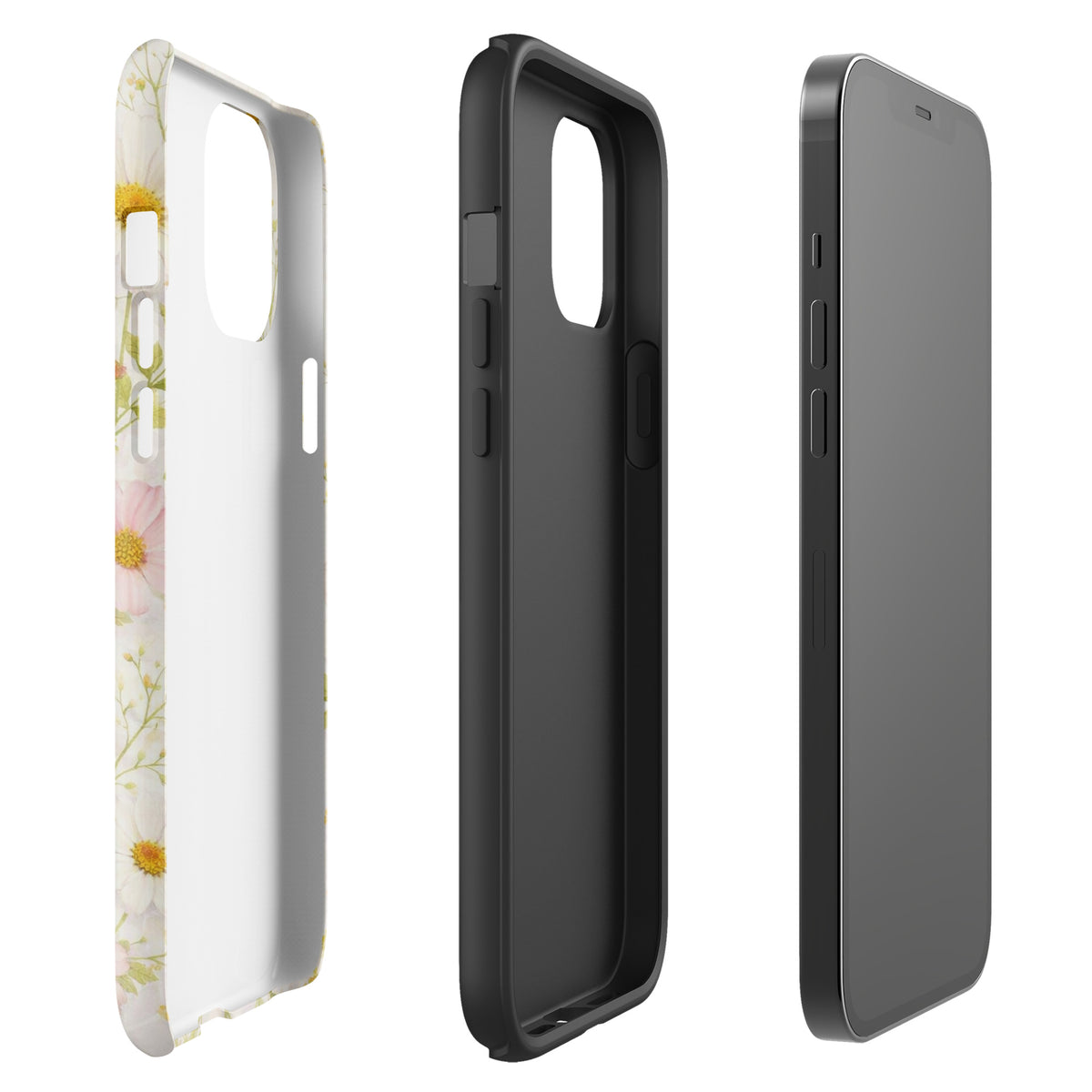 Phone Case for iPhone with Fresh Floral Garden Design