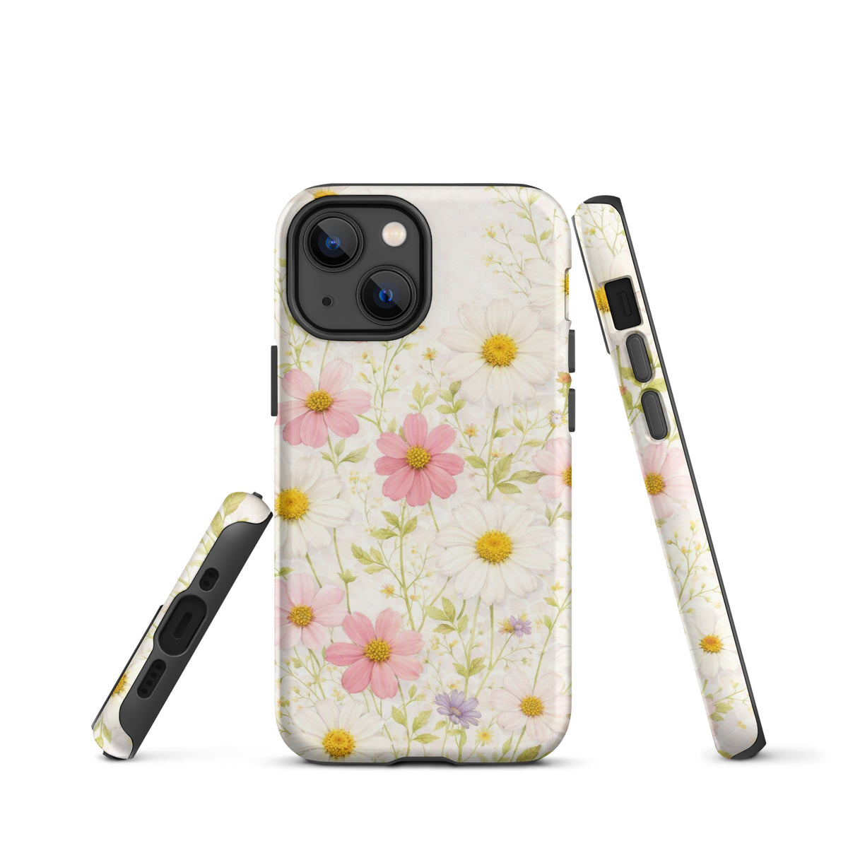 Phone Case for iPhone with Fresh Floral Garden Design