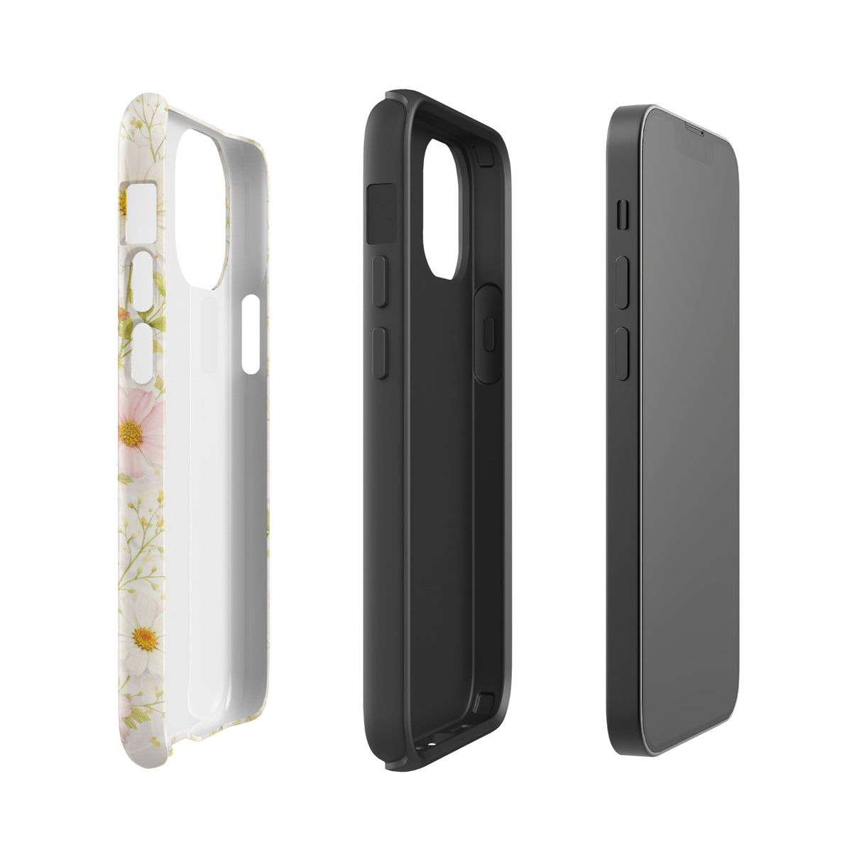 Phone Case for iPhone with Fresh Floral Garden Design