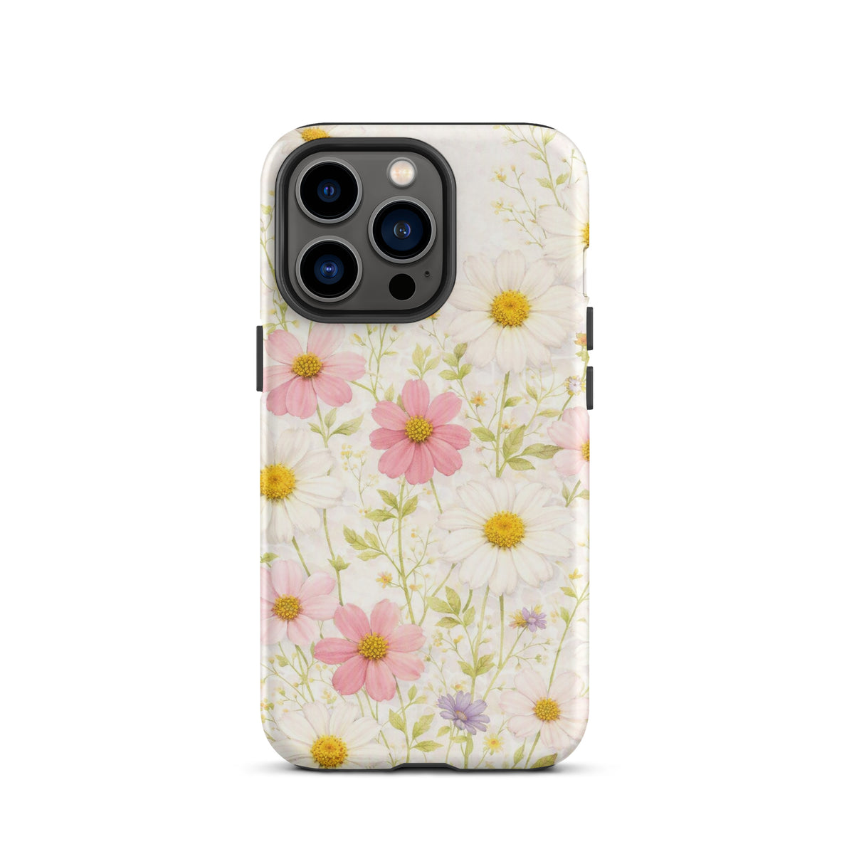 Phone Case for iPhone with Fresh Floral Garden Design