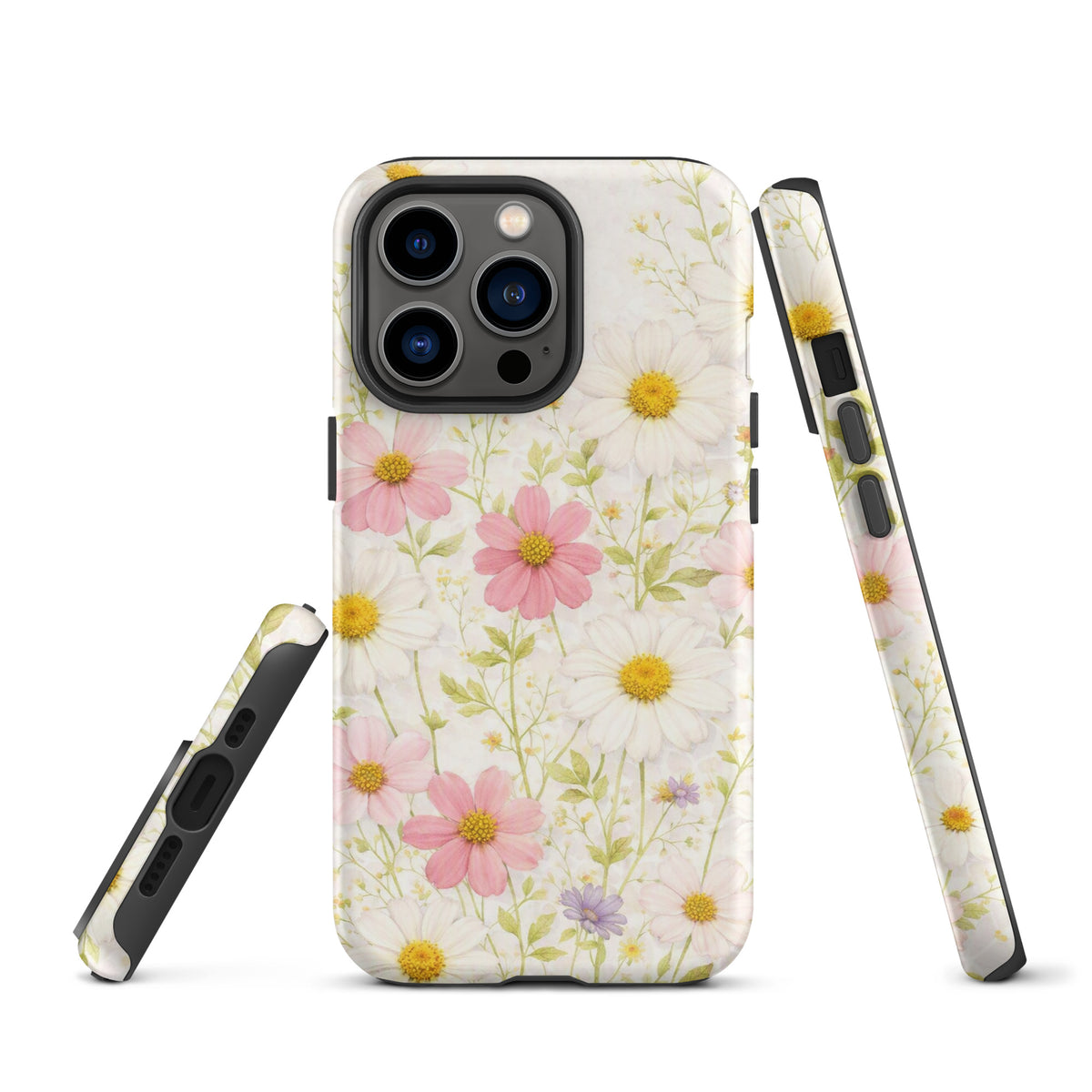 Phone Case for iPhone with Fresh Floral Garden Design