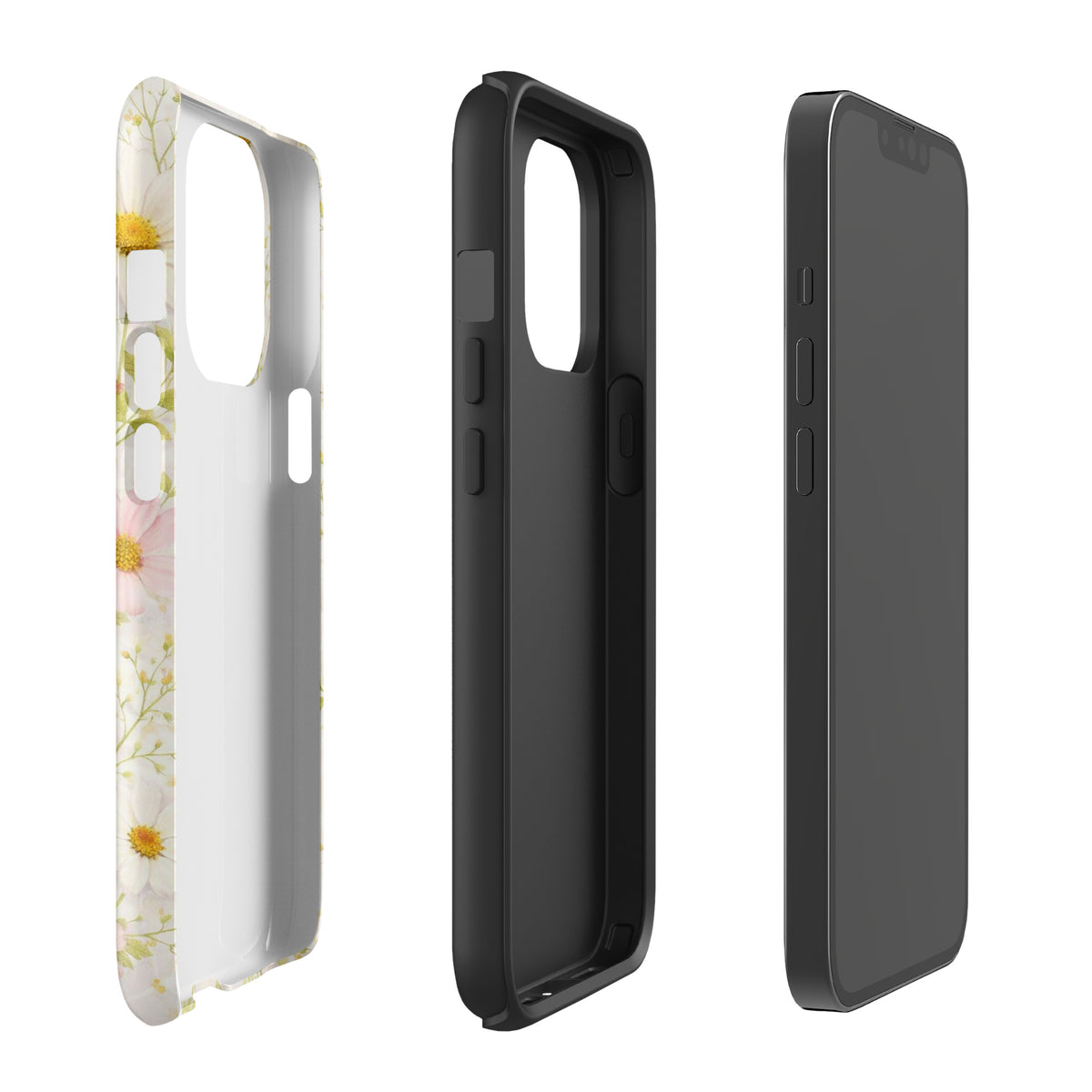 Phone Case for iPhone with Fresh Floral Garden Design