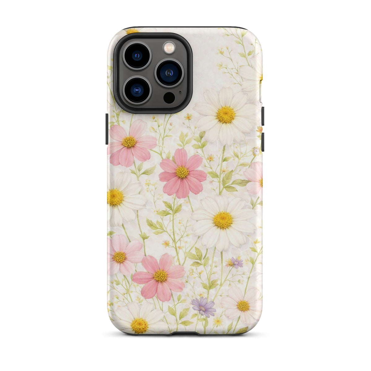 Phone Case for iPhone with Fresh Floral Garden Design