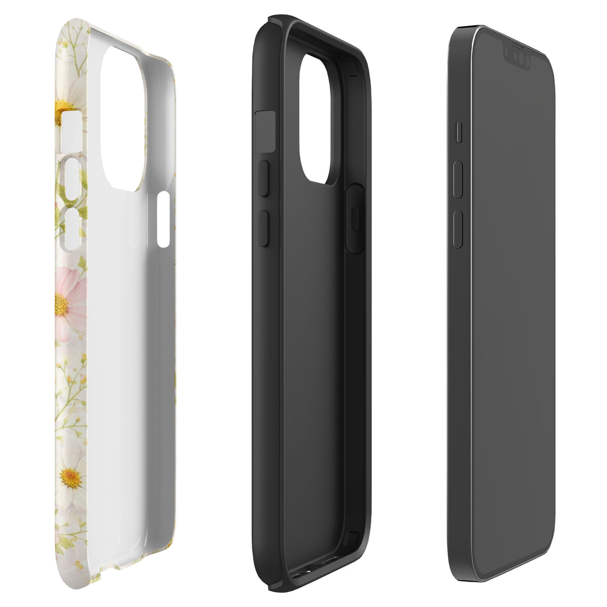 Phone Case for iPhone with Fresh Floral Garden Design