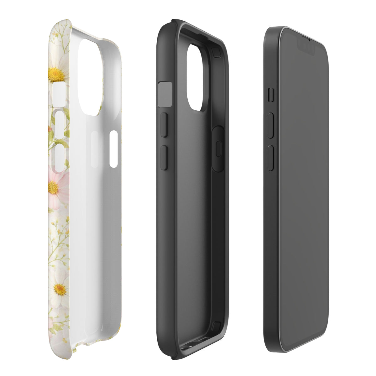 Phone Case for iPhone with Fresh Floral Garden Design