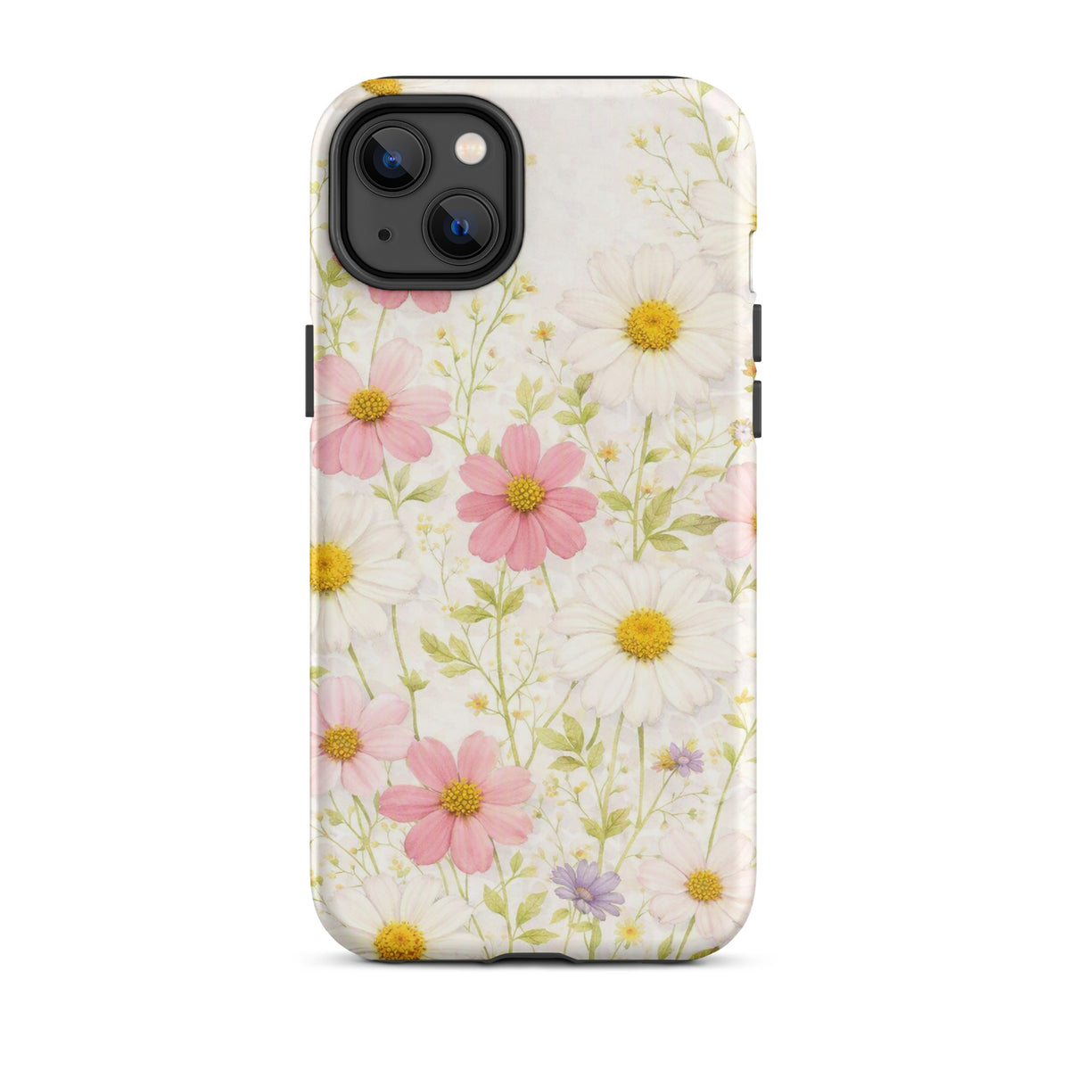 Phone Case for iPhone with Fresh Floral Garden Design