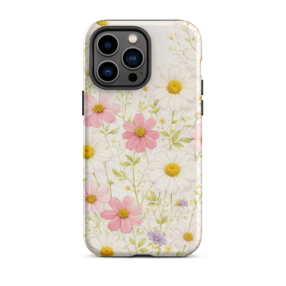 Phone Case for iPhone with Fresh Floral Garden Design