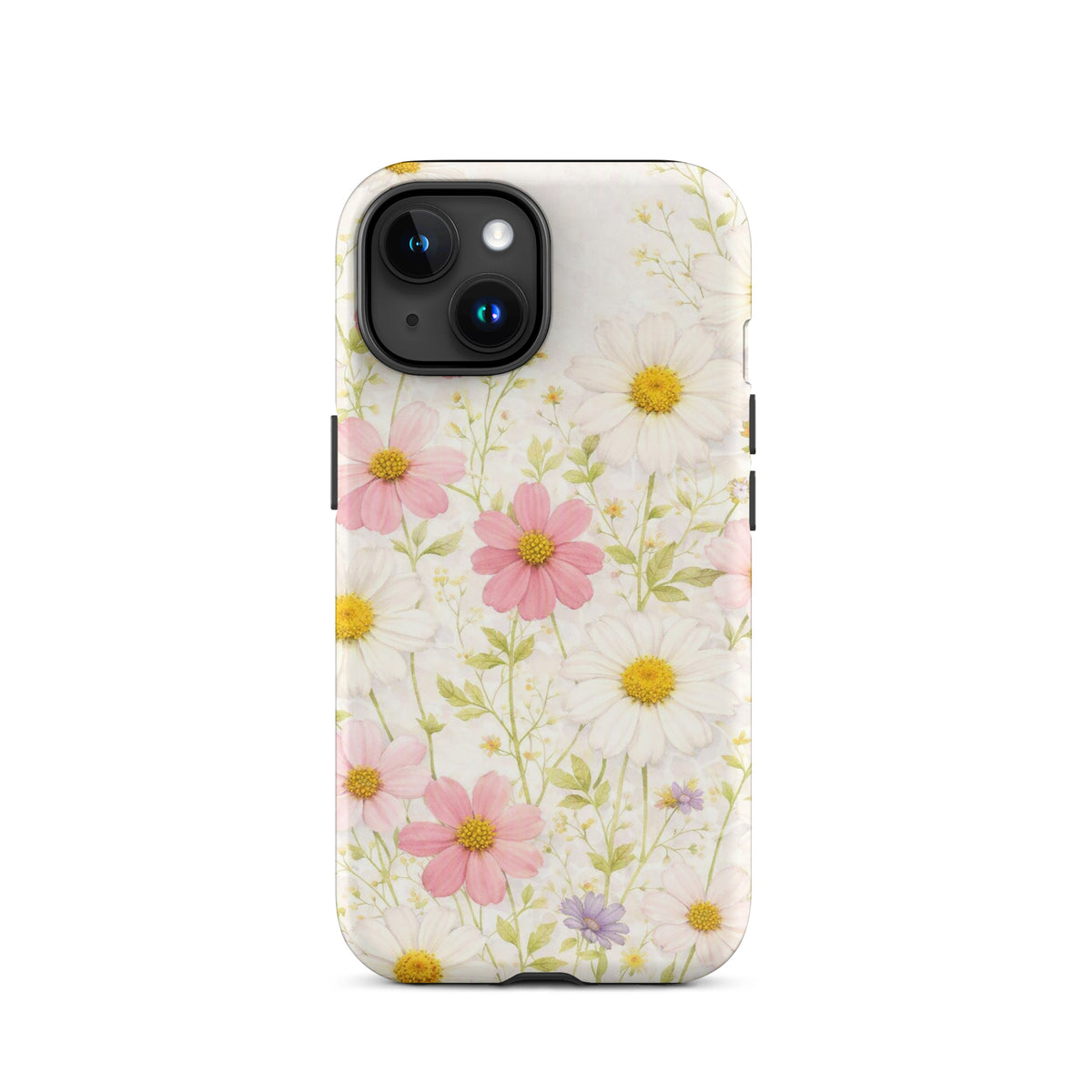 Phone Case for iPhone with Fresh Floral Garden Design