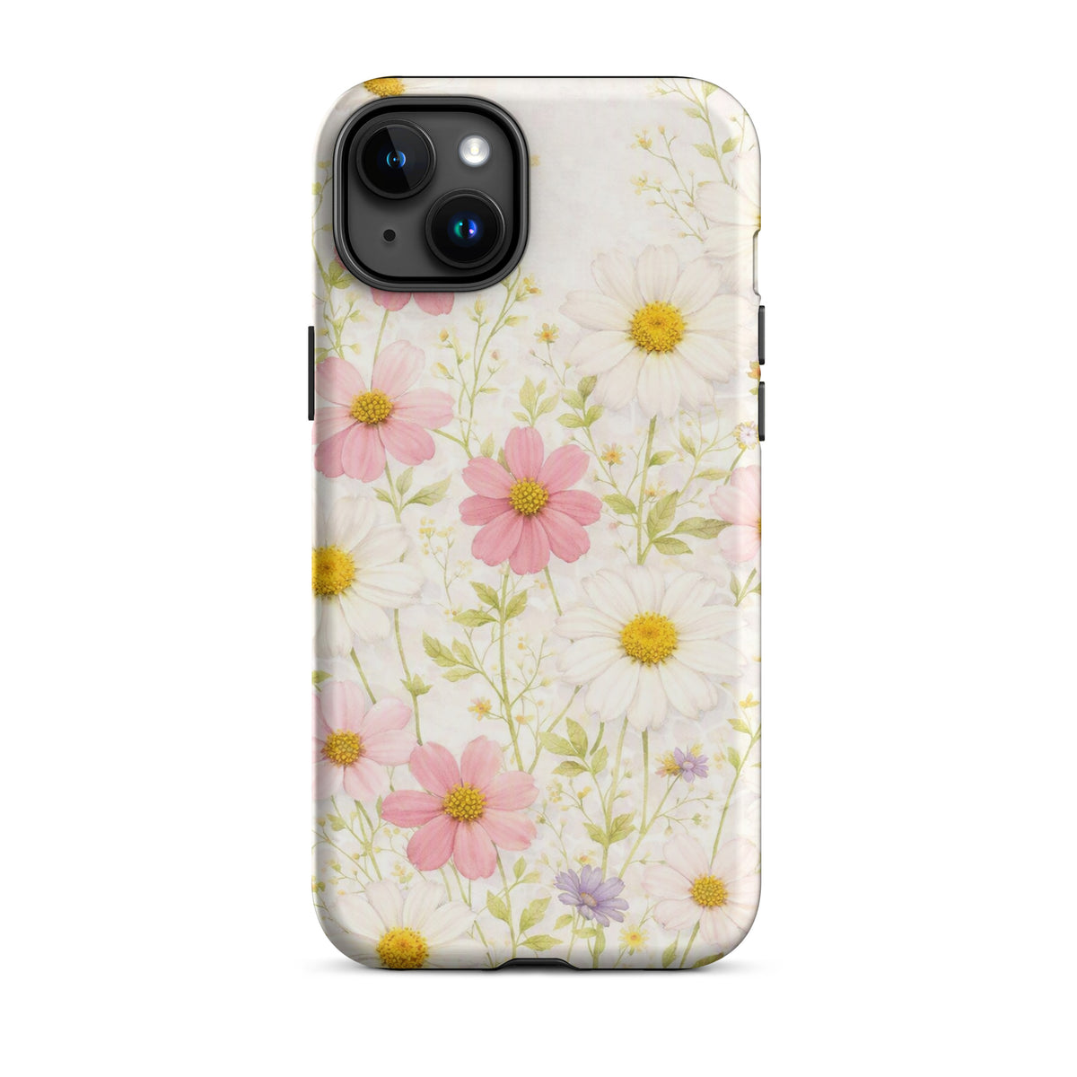 Phone Case for iPhone with Fresh Floral Garden Design