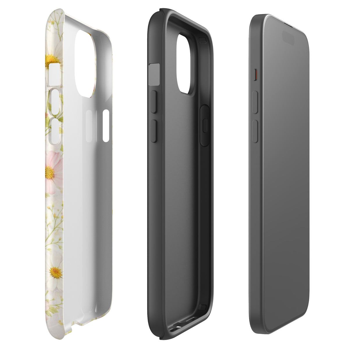 Phone Case for iPhone with Fresh Floral Garden Design