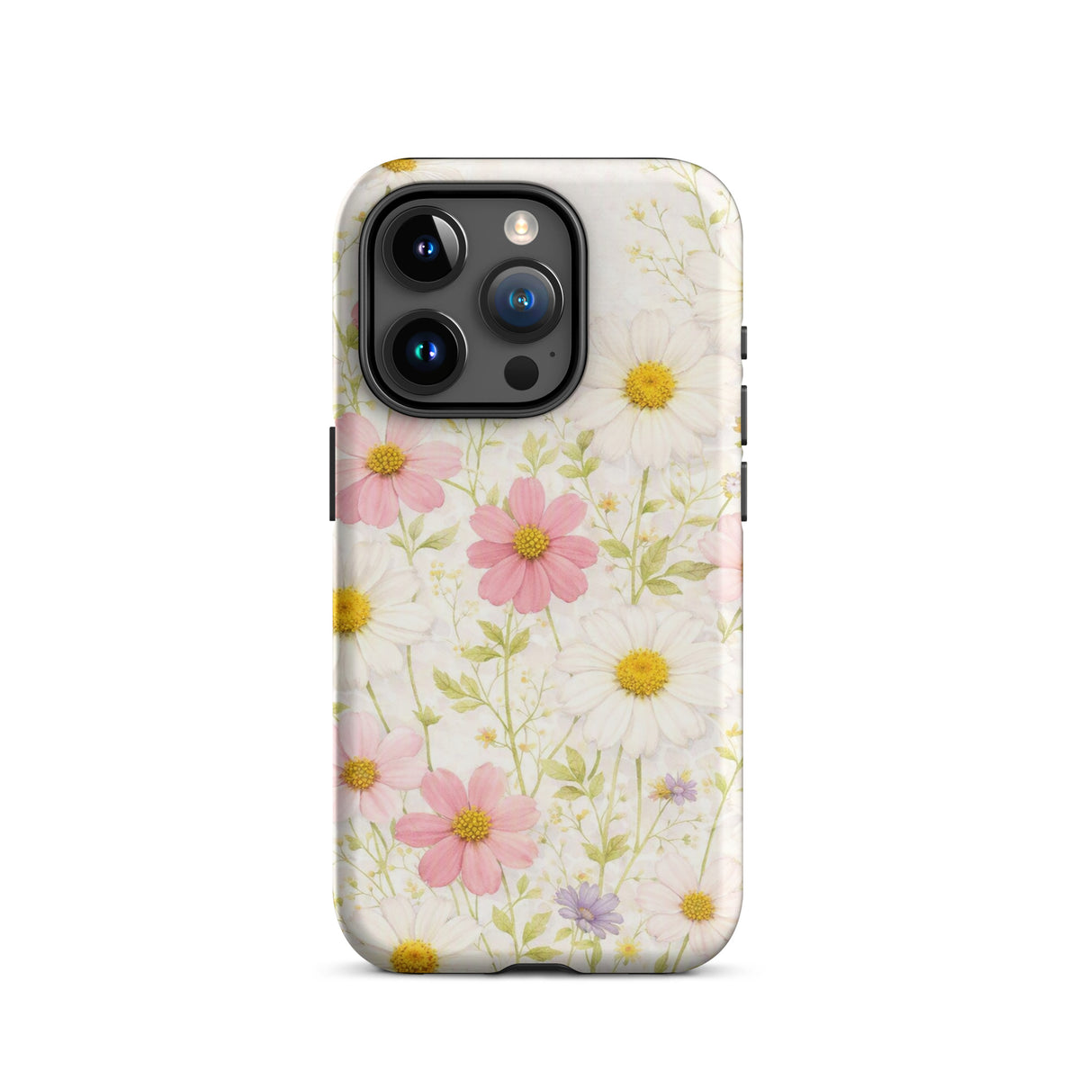 Phone Case for iPhone with Fresh Floral Garden Design
