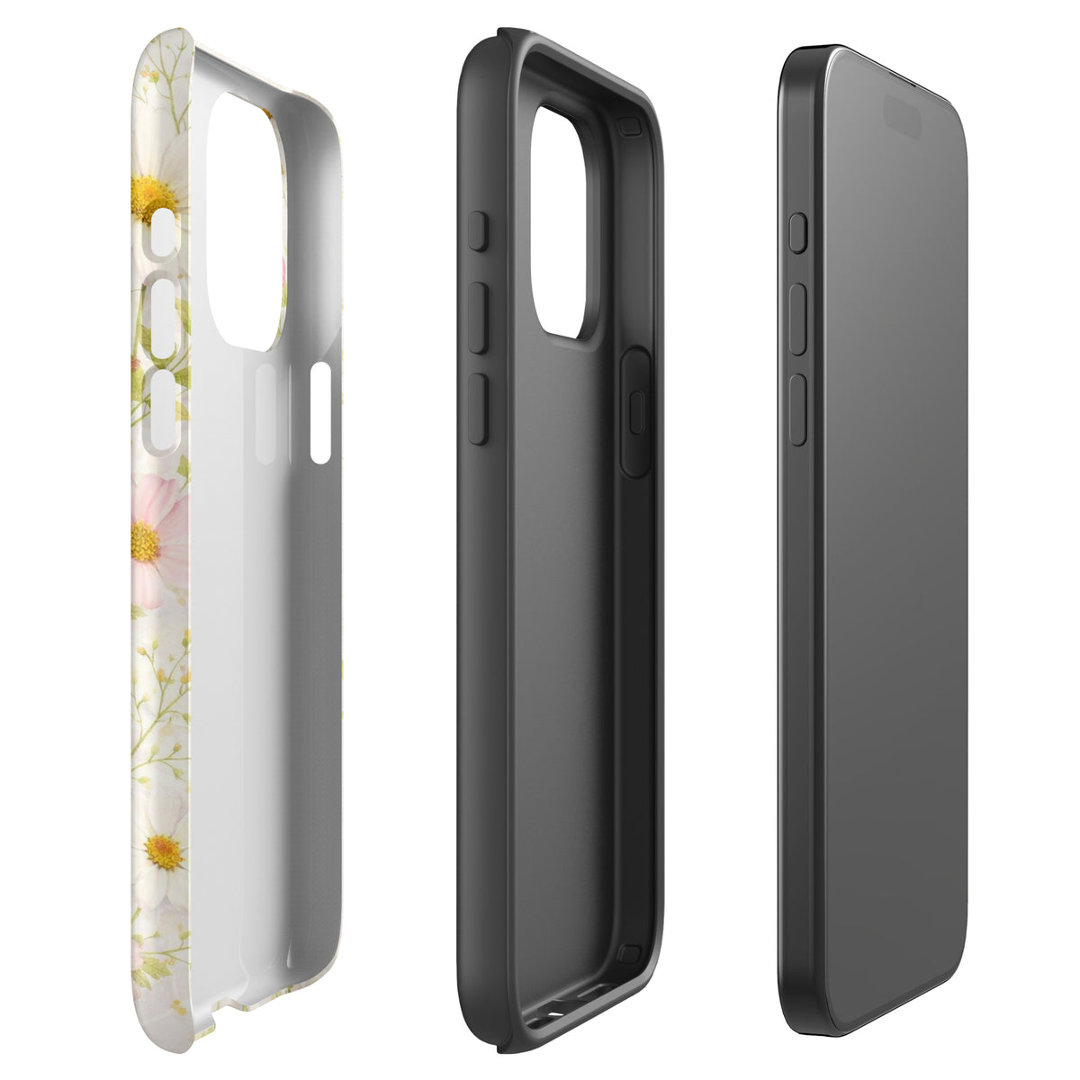 Phone Case for iPhone with Fresh Floral Garden Design