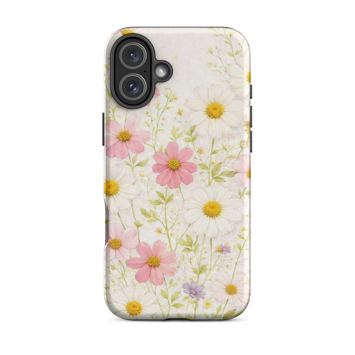 Phone Case for iPhone with Fresh Floral Garden Design