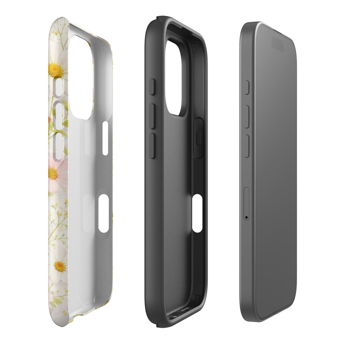 Phone Case for iPhone with Fresh Floral Garden Design