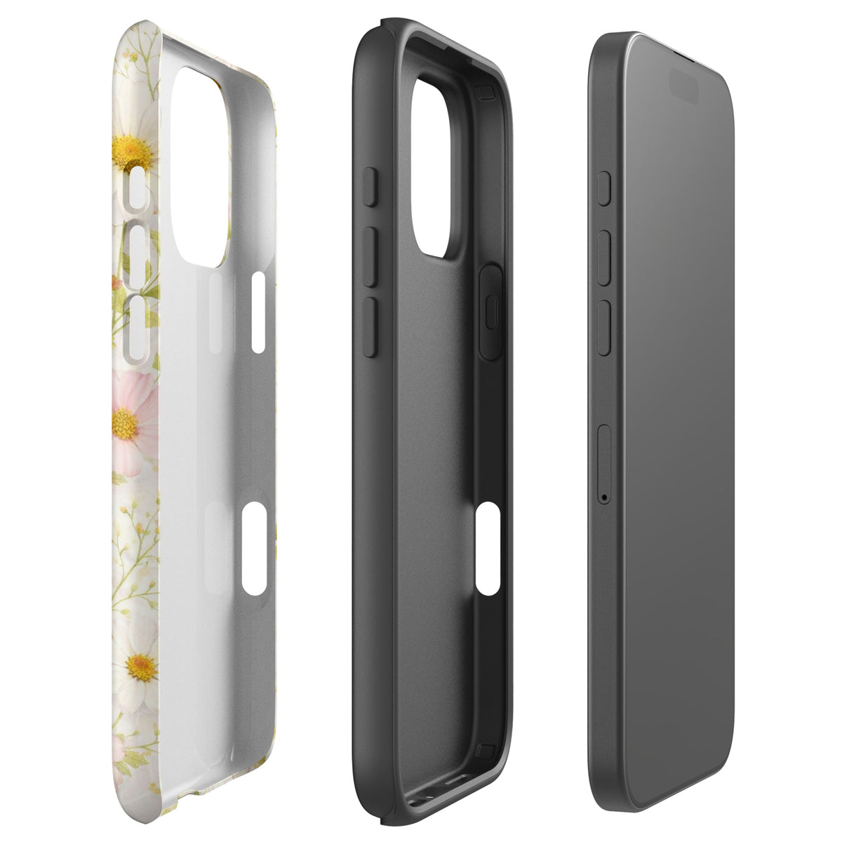 Phone Case for iPhone with Fresh Floral Garden Design