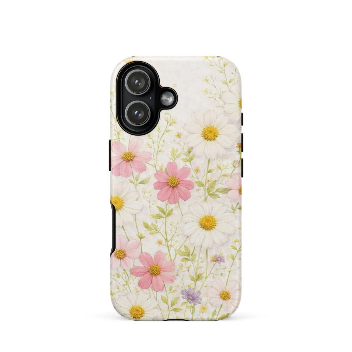 Phone Case for iPhone with Fresh Floral Garden Design