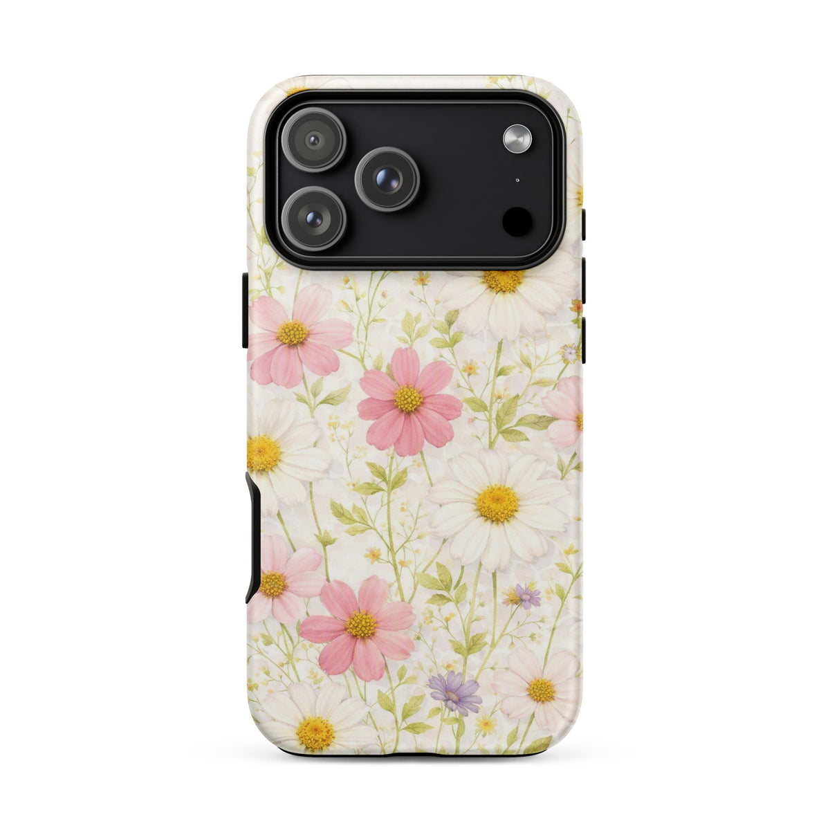 Phone Case for iPhone with Fresh Floral Garden Design