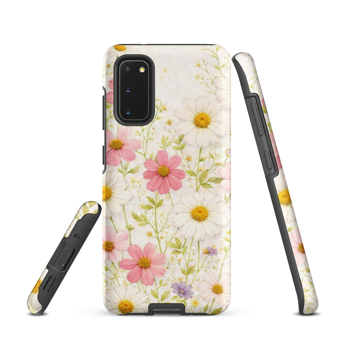 Phone Case for Samsung Galaxy with Fresh Floral Garden Design