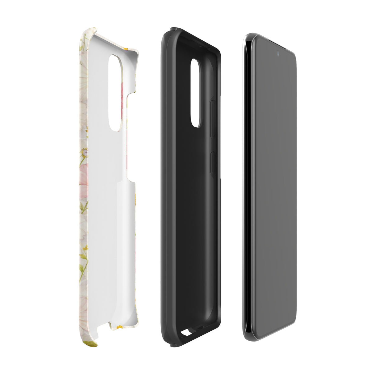 Phone Case for Samsung Galaxy with Fresh Floral Garden Design