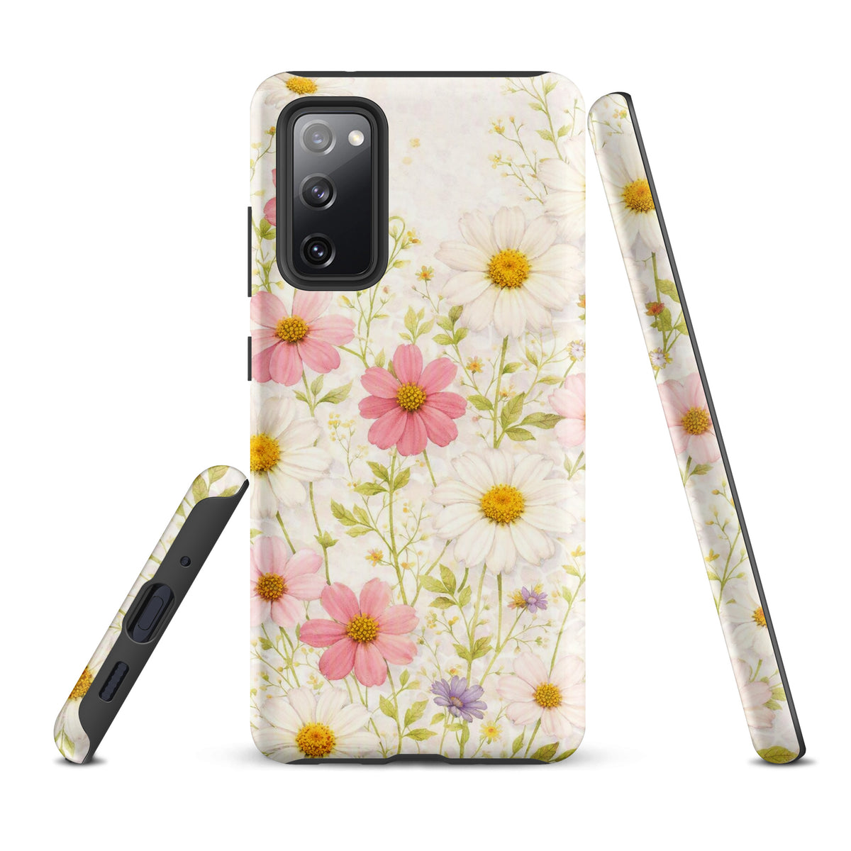 Phone Case for Samsung Galaxy with Fresh Floral Garden Design