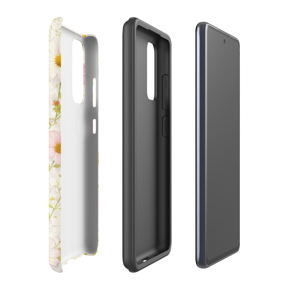Phone Case for Samsung Galaxy with Fresh Floral Garden Design