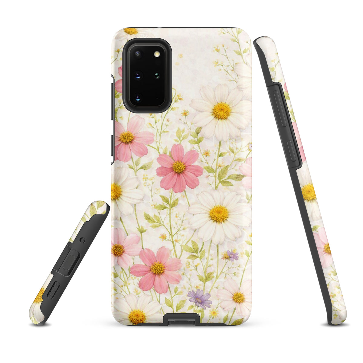 Phone Case for Samsung Galaxy with Fresh Floral Garden Design