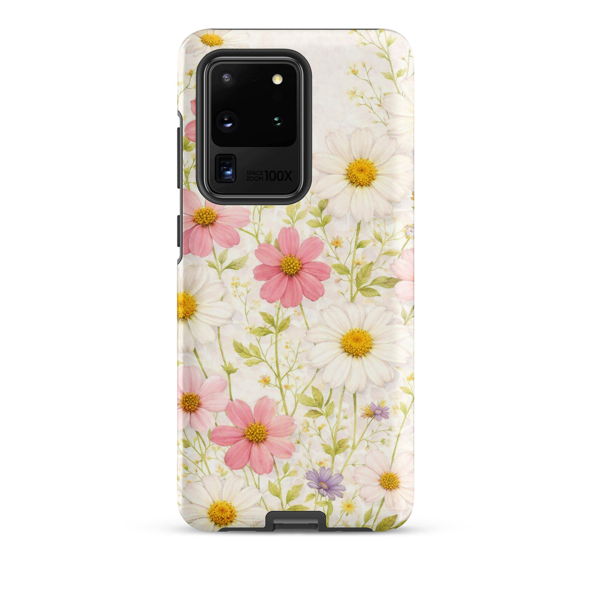 Phone Case for Samsung Galaxy with Fresh Floral Garden Design