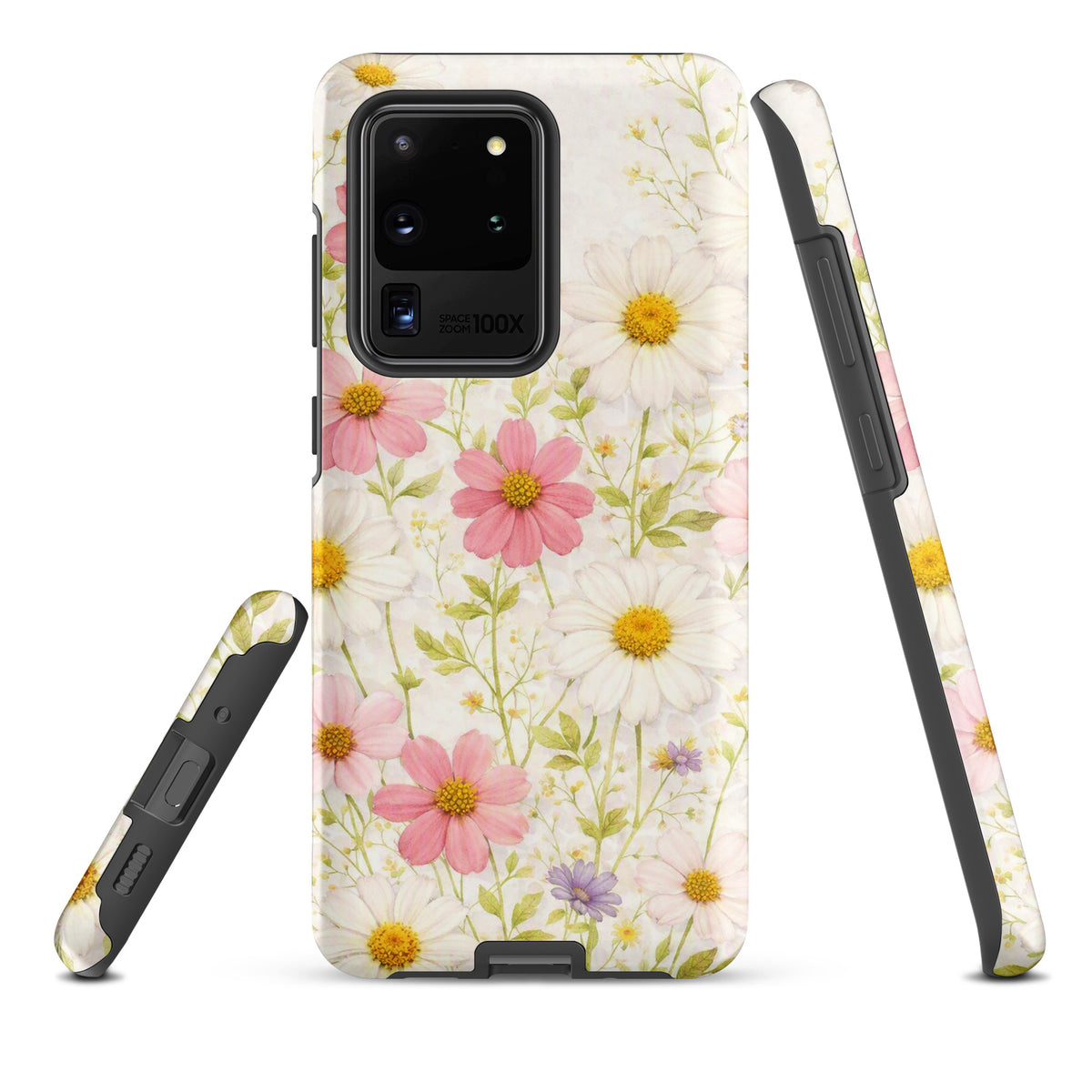 Phone Case for Samsung Galaxy with Fresh Floral Garden Design