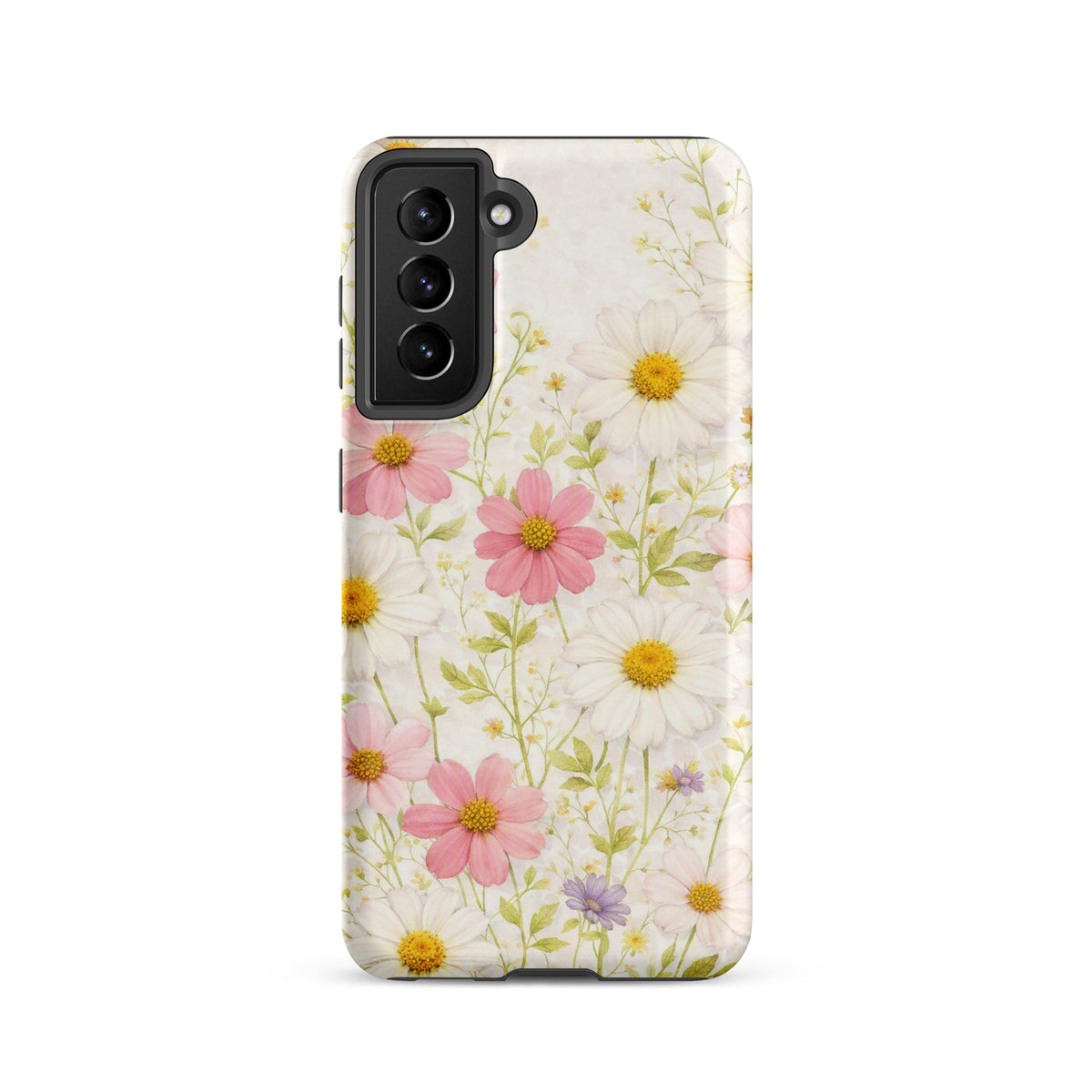 Phone Case for Samsung Galaxy with Fresh Floral Garden Design