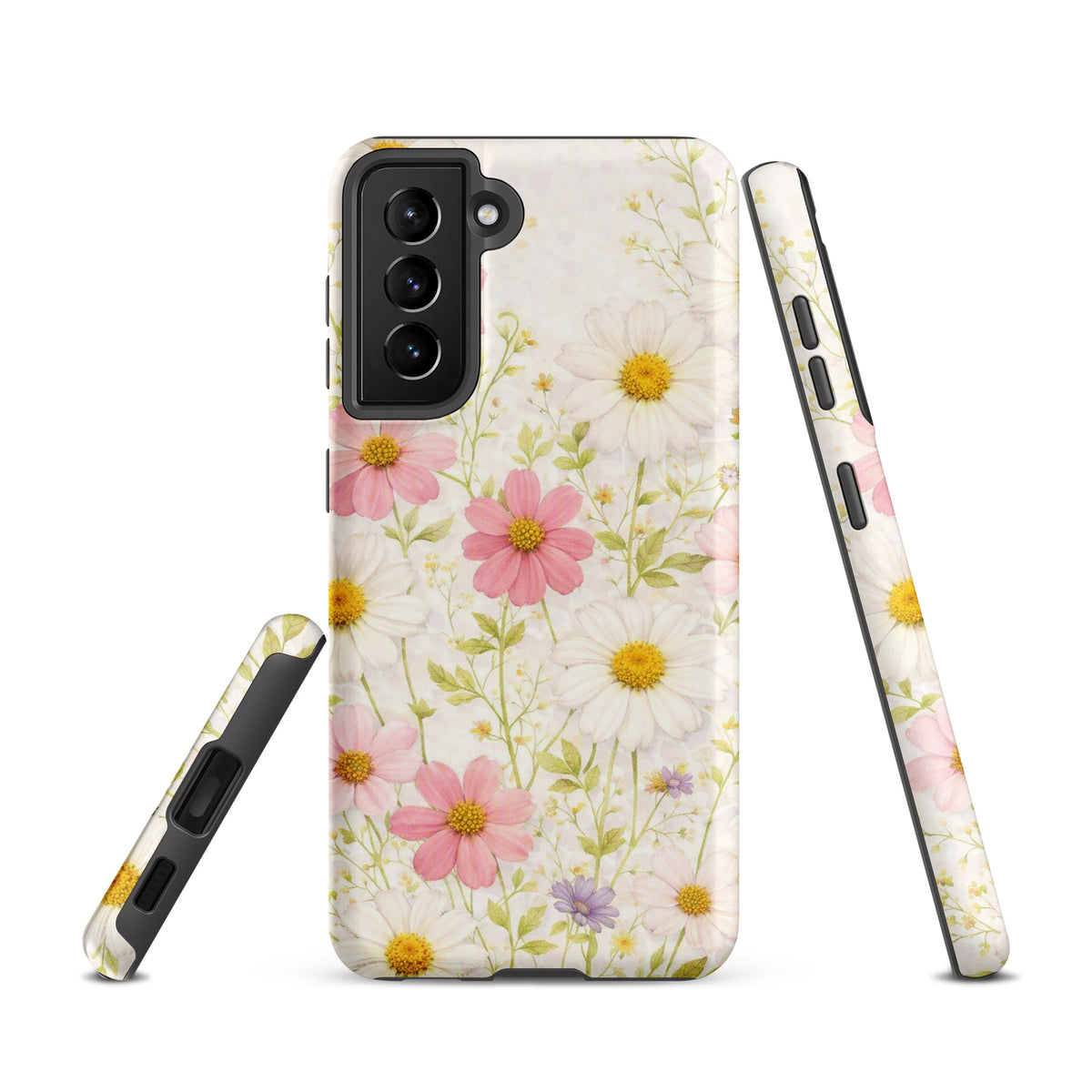 Phone Case for Samsung Galaxy with Fresh Floral Garden Design