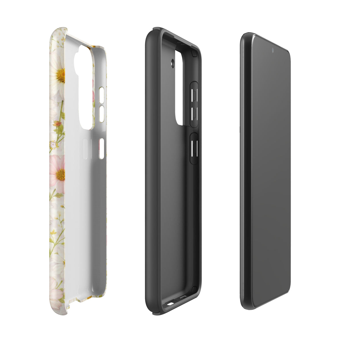 Phone Case for Samsung Galaxy with Fresh Floral Garden Design