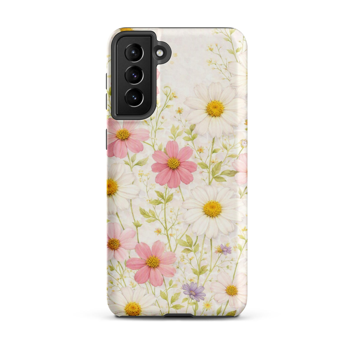 Phone Case for Samsung Galaxy with Fresh Floral Garden Design