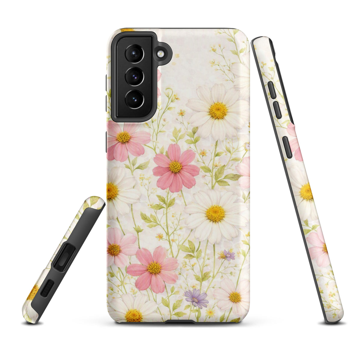 Phone Case for Samsung Galaxy with Fresh Floral Garden Design