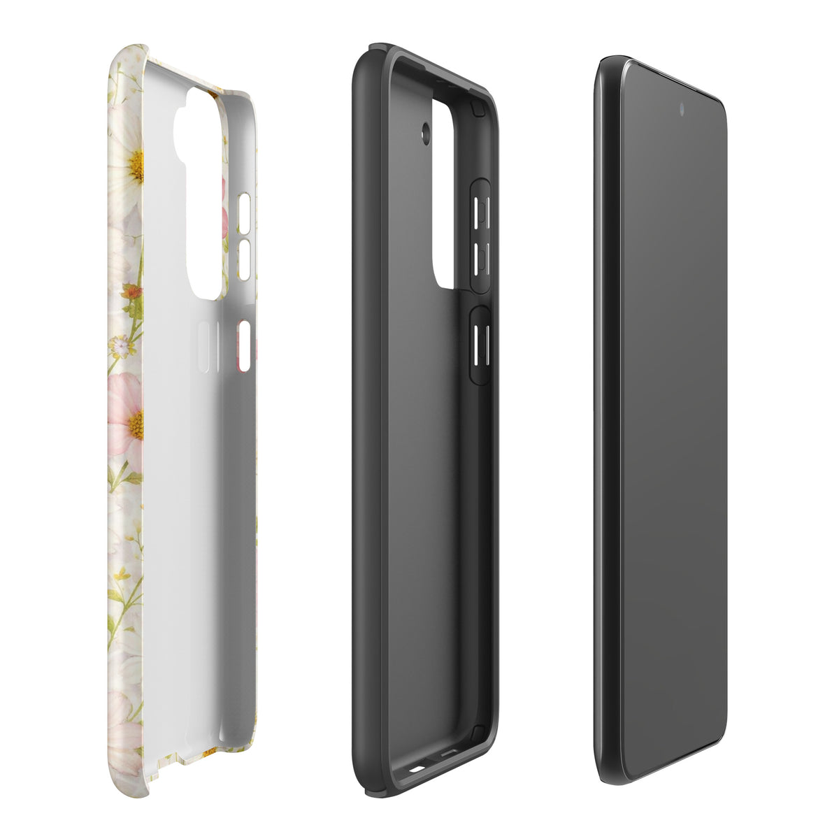 Phone Case for Samsung Galaxy with Fresh Floral Garden Design