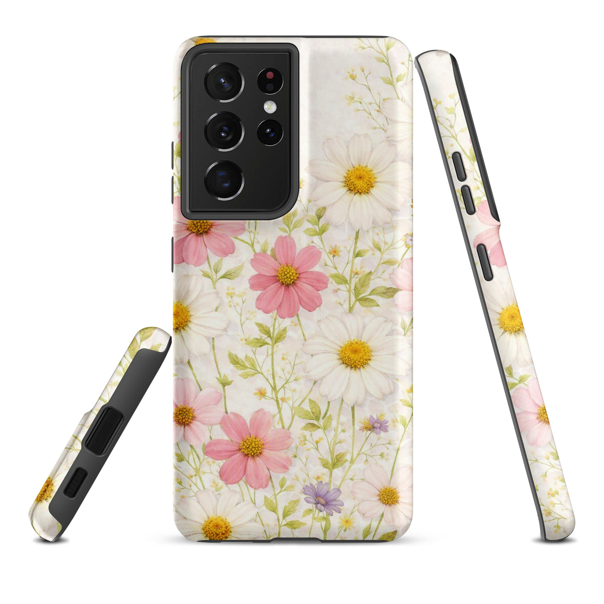Phone Case for Samsung Galaxy with Fresh Floral Garden Design